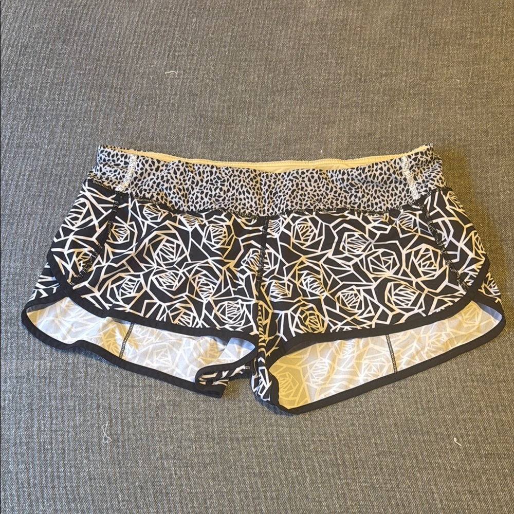 Lululemon Athletica Black and White Athletic Shorts